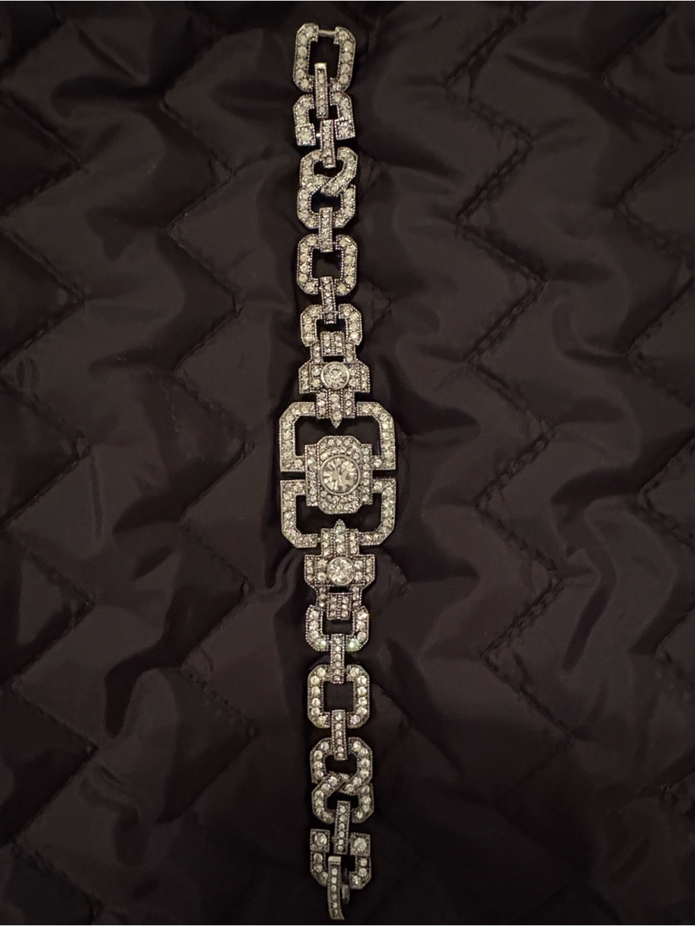 Chloe & Isabel Silver Crystal Link Bracelet HIGHLY SOUGHT AFTER EXCELLENT